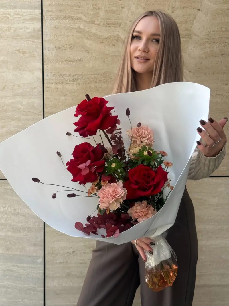 Букет Рубиновое сердце